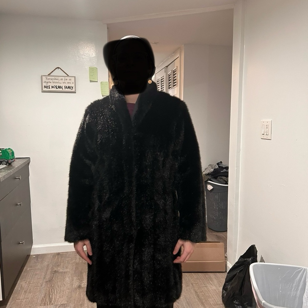 Chic Black Faux Fur Coat